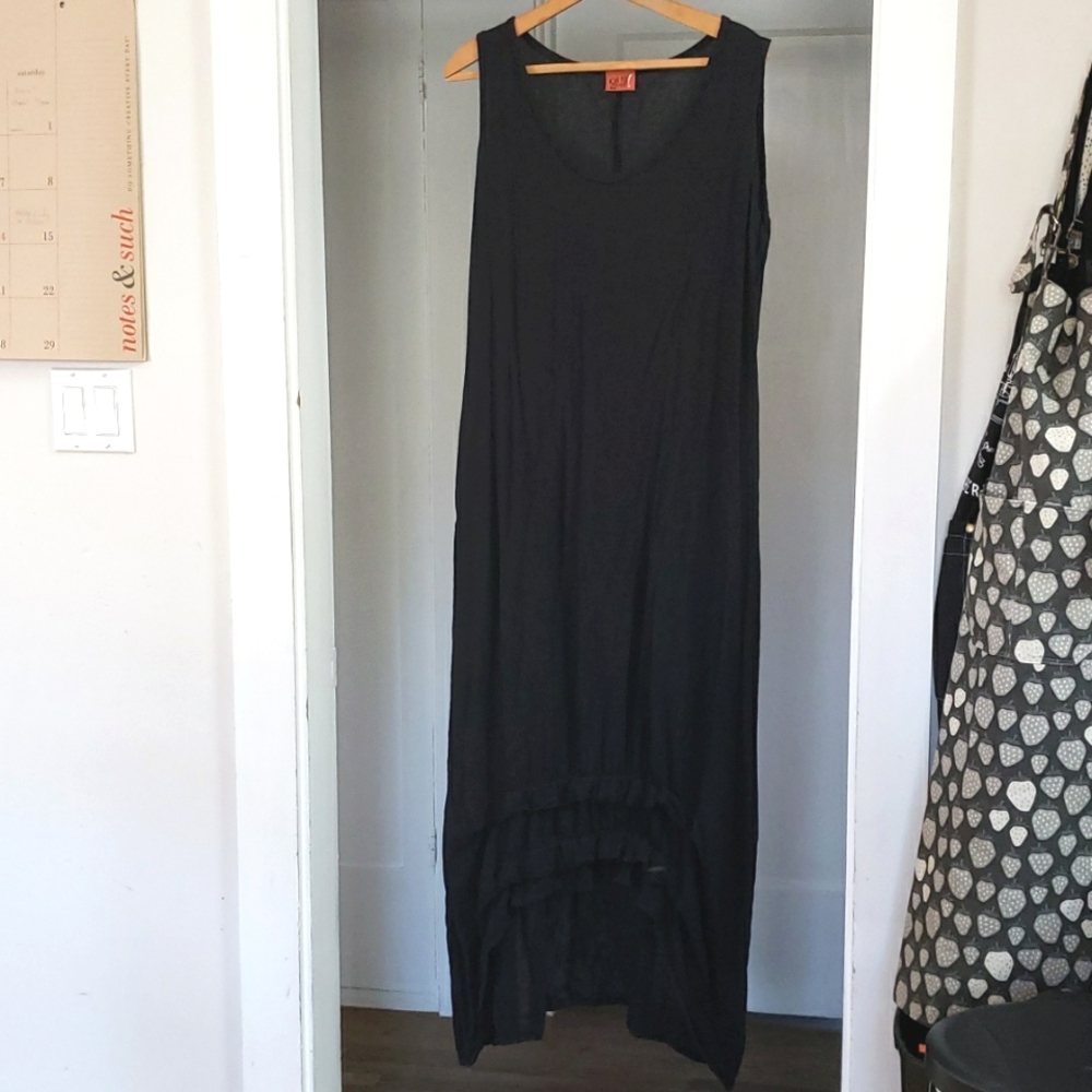 Oh My Gauze! Black cotton sun dress